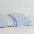 thumbnail image 3 of Mainstays 100% Cotton Bath Towel, Super Soft and highly absorbent Basic Striped Premium Bath Towel for Bathroom, Hotels, Spa and Gym – Blue, 3 of 9