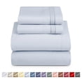 thumbnail image 1 of Nestl Sábanas Split King para Cama Ajustable, Juego de 5 Piezas Microfibra Suave la Serie 1800 con Bolsillos Profundos, Color Azul Hielo., 1 of 10