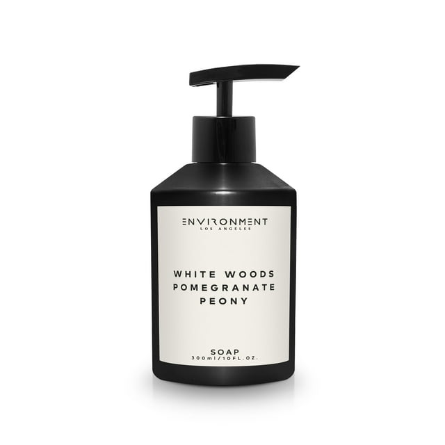 MEDIO AMBIENTE Inspirado en el jabón de manos ARH de 5 estrellas Resort Jabón de manos líquido de lujo de 300 ml (maderas blancas | granada | peonía) Jabón de baño y cocina Home Essentials Jabón para