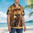 thumbnail image 2 of Lsque Western Cowboy Guinea Pig pattern Hawaiian Shirt for Men, Unisex Summer Beach Casual Short Sleeve Button Down Shirts-Small, 2 of 9