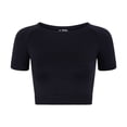 thumbnail image 1 of Silky Womens Plain Active Crop Top, 1 of 3