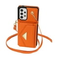 thumbnail image 3 of Nalacover Case for Samsung Galaxy A53 5G, Crossbody Wallet Case with Card Slots Holder, PU Leather Lanyard Shoulder Strap Purse Cover with Kickstand Shockproof Case, Orange, 3 of 8