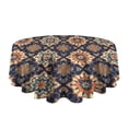 thumbnail image 5 of Design Pattern Round Tablecloth 60 Inch – Waterproof Polyester Table Cover with Full Print Design, Wrinkle Resistant & Washable for Kitchen Dining Party Decor, 5 of 6