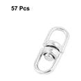 thumbnail image 2 of Double End Swivel Round Eye Forged Ring Connector Chain Silver Tone 57pcs, 2 of 5