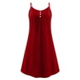 thumbnail image 3 of Sexy Dance Women Summer Nightgown Solid Color Sleeveless Nightshirts Casual Pleated Short Sleep Dress Pajamas, 3 of 6