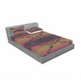 thumbnail image 3 of Ethnic Bedding Set with Sheet & Covers, Tribal Trinagles Motif on Colorful Stripes Artistic Folk Pattern, Printed Bedroom Decor 2 Shams, 4 Sizes, Multicolor, by Ambesonne, 3 of 3