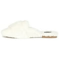 thumbnail image 2 of Journee Womens Eara Square Toe Faux Fur Slippers, 2 of 5