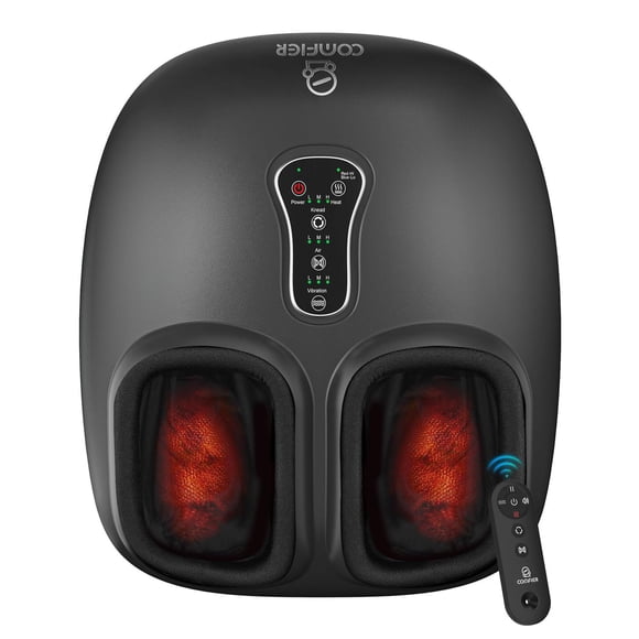 Masajeador de Pies COMFIER 2024 Mejorado con Control Remoto Negro Shiatsu para Neuropatía y Fascitis