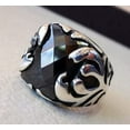 thumbnail image 3 of Black Onyx Mens Ring, Natural Black Onyx, December Birthstone, Designer, 925 Silver Ring, Birthday Gift, Heavy Mens Ring, Arabic Design, Ottoman Style Ring, Christmas, Turkey Mens Signet Ring, 3 of 6