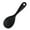 Black, variant on 8.7" Silicone Soup Ladle Spoon Wood Hand Restaurant Kitchen Scoop Utensil Cooking Supplies Yellow