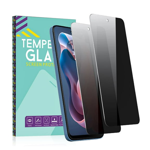 Xhy Moto G Play 2024 Privacy Screen Protector,2 Pack Anti Spy Privacy Tempered Glass 9H Hardness Scratch Resistant Bubble Free Rugged Durable Easy Installation