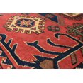 thumbnail image 3 of Tapis Noué Main Kargahi Orange Rouge Laine 3'5x4'9, 3 of 4