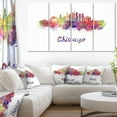 thumbnail image 1 of Colorful Chicago Skyline in Watercolor, 1 of 3