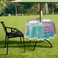 thumbnail image 7 of Coolnut Tropical Palm Leaves Round Tablecloth 60" Outdoor Table Covers with Umbrella Hole and Zipper for Kitchen Dining Picnic Party Home Decor, 7 of 7