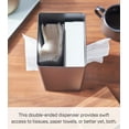 thumbnail image 3 of Yamazaki Home Two-Sided Tissue Case, Black, Steel + Wood, Divider, Lid, No Assembly, 3 of 7