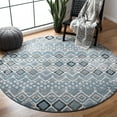 thumbnail image 2 of Safavieh Amsterdam Gladwin Geometric Area Rug, Blue/Ivory, 5'1" x 5'1" Round, 2 of 7
