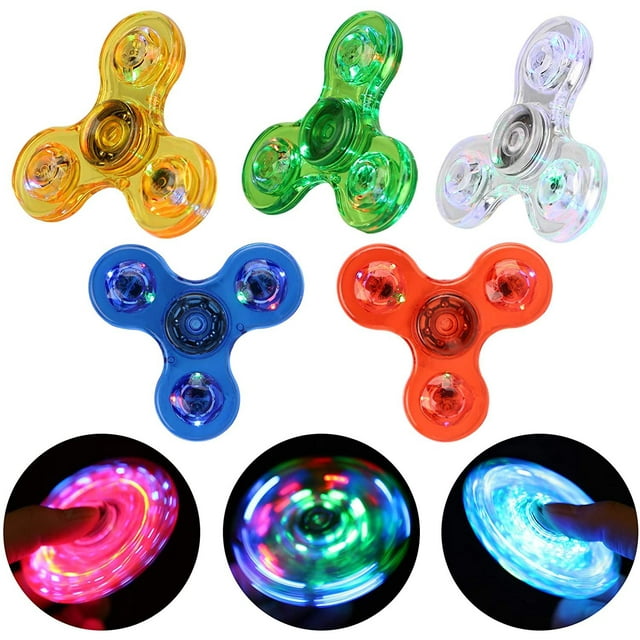Fidget Spinner Led Light Up Fidget Toys para niños 5 piezas en 5 colores diferentes