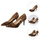 thumbnail image 2 of FELTECHELECTR 1 par de zapatos de tacón alto con punta puntiaguda para mujer, zapatos de leopardo, tacones altos de moda, 2 of 6