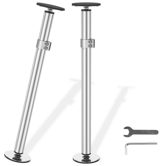 2Pcs Undermount Sink Bracket Stainless Steel Sink Support Leg 16.1 to 28.3 Inch Adjustable Telescopic Support Rod Sink Repair Bracket System 660 LBS Weight Capacity for Kitchen Sink