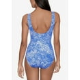 thumbnail image 4 of Lauren Ralph Lauren Women's Ruffle Surplice One-Piece Swimsuit (8, Royal/White), 4 of 4