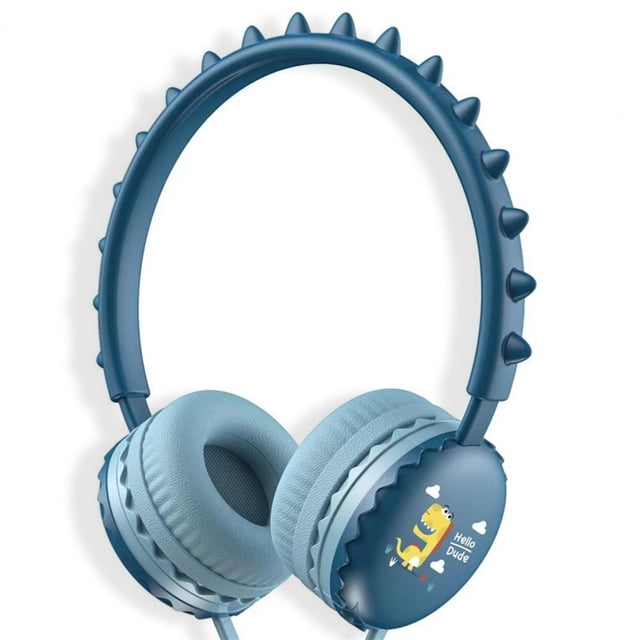 Methold Auriculares con cable Jack de 3,5 mm, auriculares estéreo con control de volumen para niños, auriculares con micrófono, tabletas de Electrónica Azul oscuro