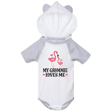 

Inktastic Grammie Loves Me Girl Flamingo Gift Baby Girl Bodysuit