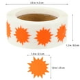 thumbnail image 4 of 1 Rouleau/500 Pcs Autocollants Décoratifs Étiquette Fluorescente Motif Explosion, 4 of 8