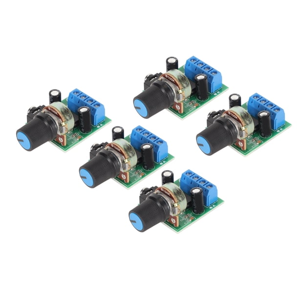 Placa amplificadora de potencia LM386 de 5 piezas, minialtavoz de 0,5 W a 10 W, módulo amplificador de potencia de sonido de 3 V a 12 V CC para altavoces