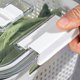 thumbnail image 4 of Cesta de drenaje Caja de almacenamiento de conservación de alimentos de plástico Cesta de drenaje de frutas y verduras de plástico Organizador de refrigerador Gris, 4 of 5