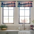 thumbnail image 4 of LALILO Kitchen Curtain Valance Bridge Dusk New York City New Rod Pocket Window Curtain 52"x 18" Set of 2, 4 of 7
