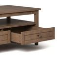 thumbnail image 3 of Warm Shaker Solid Wood 48 inch Wide Transitional Coffee Table in Rustic Natural Aged Brown, 3 of 9