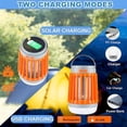 thumbnail image 3 of (2 Pack) Fuze Bug Zapper Mosquito Killer Lamp 3-in-1 Rechargeable Solar & USB Powered Waterproof Hanging Camping Lantern, 3 of 5