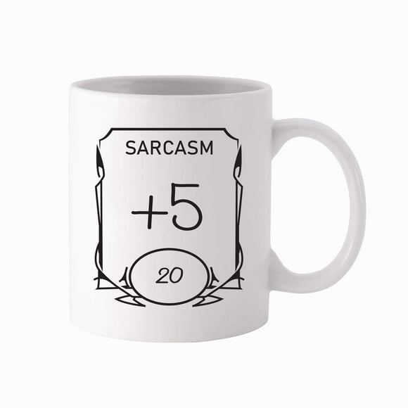 D&D Stats Mug - Sarcasm 11oz White ceramic coffee Mug - Dungeons and Dragons - RPg - DnD - gift for geeks