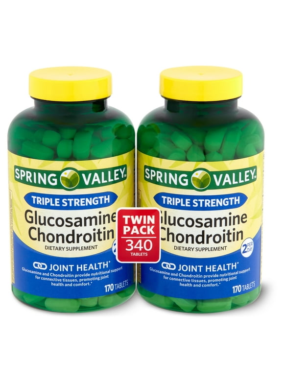 Spring Valley Glucosamine Chondroitin Dietary Supplement Twin Pack, 340 Count, 2 Pack
