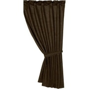 HiEnd Accents Tooled Leather Curtain - Chocolate