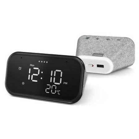 USED Lenovo Smart Clock Essential Speaker Nighlight Google Assistant 4" Smart Display