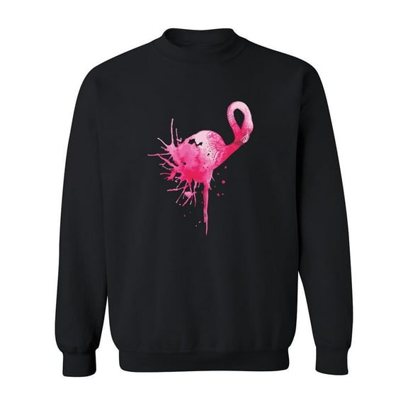 Paint Flamingo Sweatshirt Men -SPIdeals Designs, Male Medium