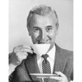 thumbnail image 2 of Portrait of a mature man drinking from a tea cup Poster Print (18 x 24), 2 of 4