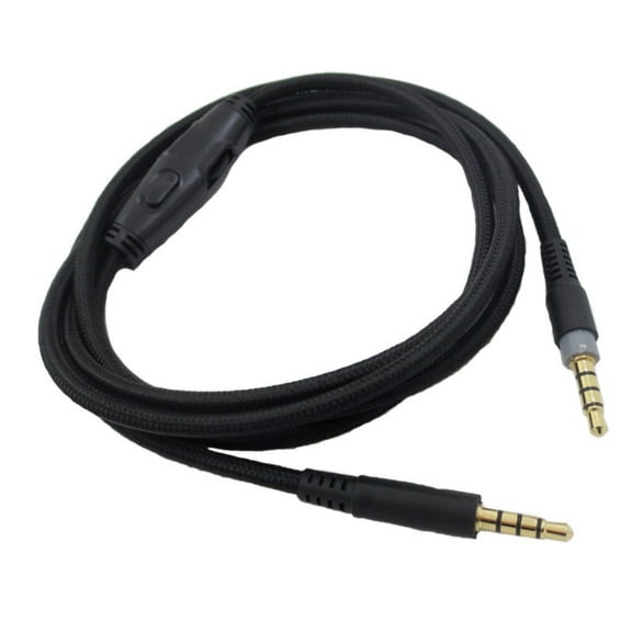 1.5M Black Headphone Replacement Copper Cable Audio Cord Line for HyperX- Cloud/Cloud Alpha Gaming Headset Accessory Part