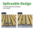 thumbnail image 6 of Atsknsk Extra Wide 4' Wooden Garden Pathway - Anti Slip Solid Wood Slats Steel Wire Linked, Roll Out Decorative Walkway for Beach, Patio & Party, 6 of 9