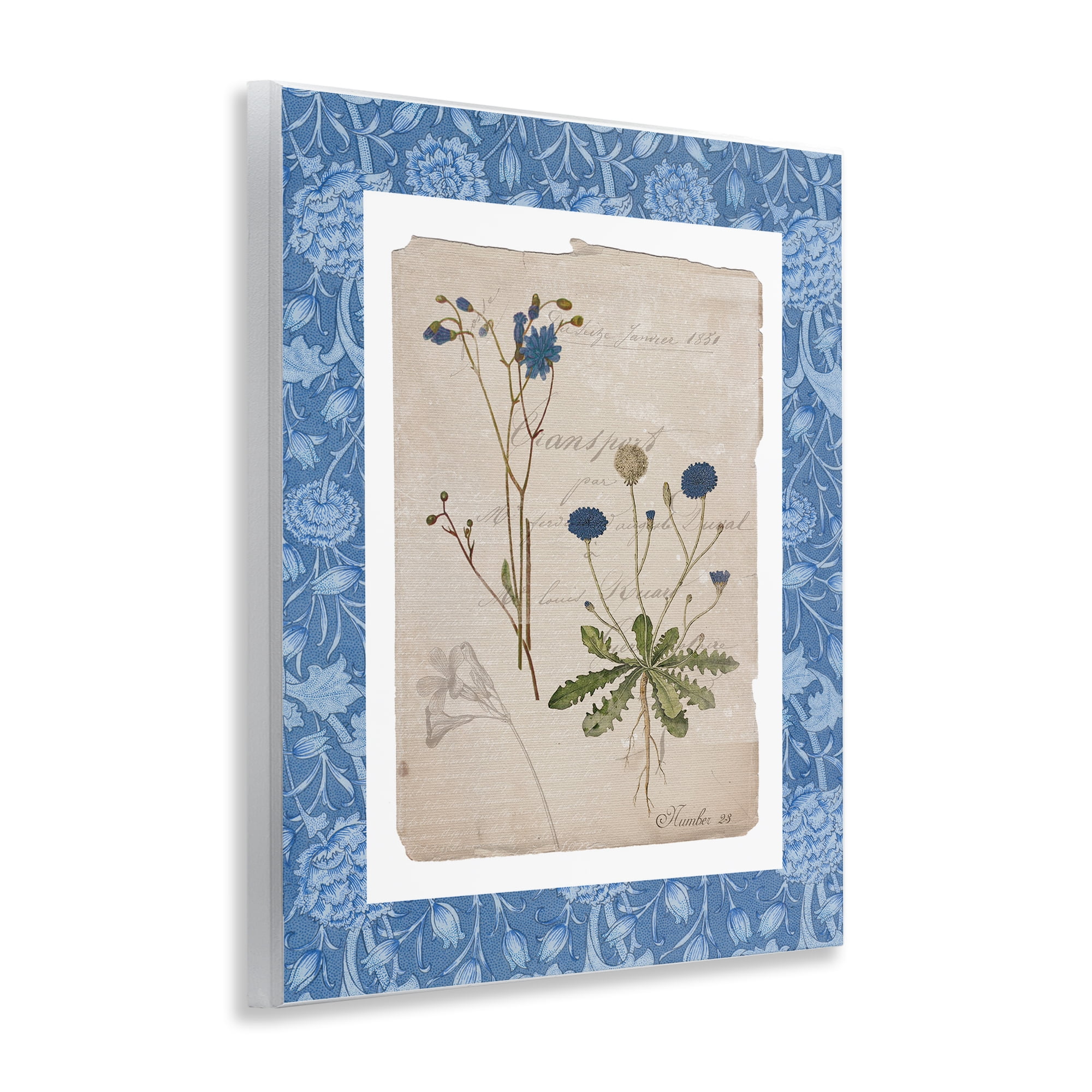 Stupell Industries Blue Antique Herbs Wall Plaque Art, design by Livi Finn