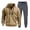 Khaki&1080, variant on CONFREE Mens Tracksuit 2 Peice Sets Casual Men's Jogging Sweatsuit Set Solid Zip Pullover Hoodies Pants Athletic Sweat Track Suit for Men