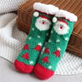 thumbnail image 3 of Generic Clearance Sock for Boys Baby Girl Christmas Santa Deer Ankle Crew Socks with Grips Toddler Kids Unisex Lined Warm Thick Cotton Xmas Socks for Personality Leisure Classic(One Size,Green), 3 of 5