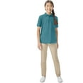 thumbnail image 6 of Classroom School Uniforms Adult Short Sleeve Pique Polo CR832X, 3XL, Teal, 6 of 7