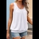 thumbnail image 5 of Camiseta de Tirantes Holgada de Verano para Mujer, Plisada, con Cuello Redondo, Informal, Sin Mangas, Color , Talla M, 5 of 8
