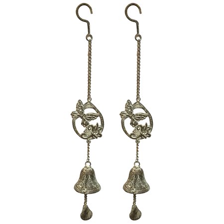 Manual Set Of 2 Erfly Shabby Chic Wrought Iron Bell Wind Manual Set Of 2 Erfly Shabby Chic Wrought Iron Bell Wind Noisemakers Imwcbb 23