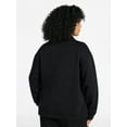 thumbnail image 3 of Terra & Sky Women's Plus Size Scuba Knit Layering Top with Long Sleeves, Sizes 0X-5X, 3 of 5