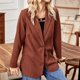 thumbnail image 5 of Puntoco moda mujer manga larga frente abierto ropa de abrigo suelta blusa sólida abrigo Tops blusa con botones liquidación Puntoco Puntoco-5749, 5 of 9