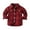 Red, variant on Toddler Kids Boys Girls Flannel Plaid Shirt Shacket Jacket Long Sleeve Lapel Button Down Pocketed Shirts Regular Fit Casual Fall Coat Outwear Orange 3-6 Months