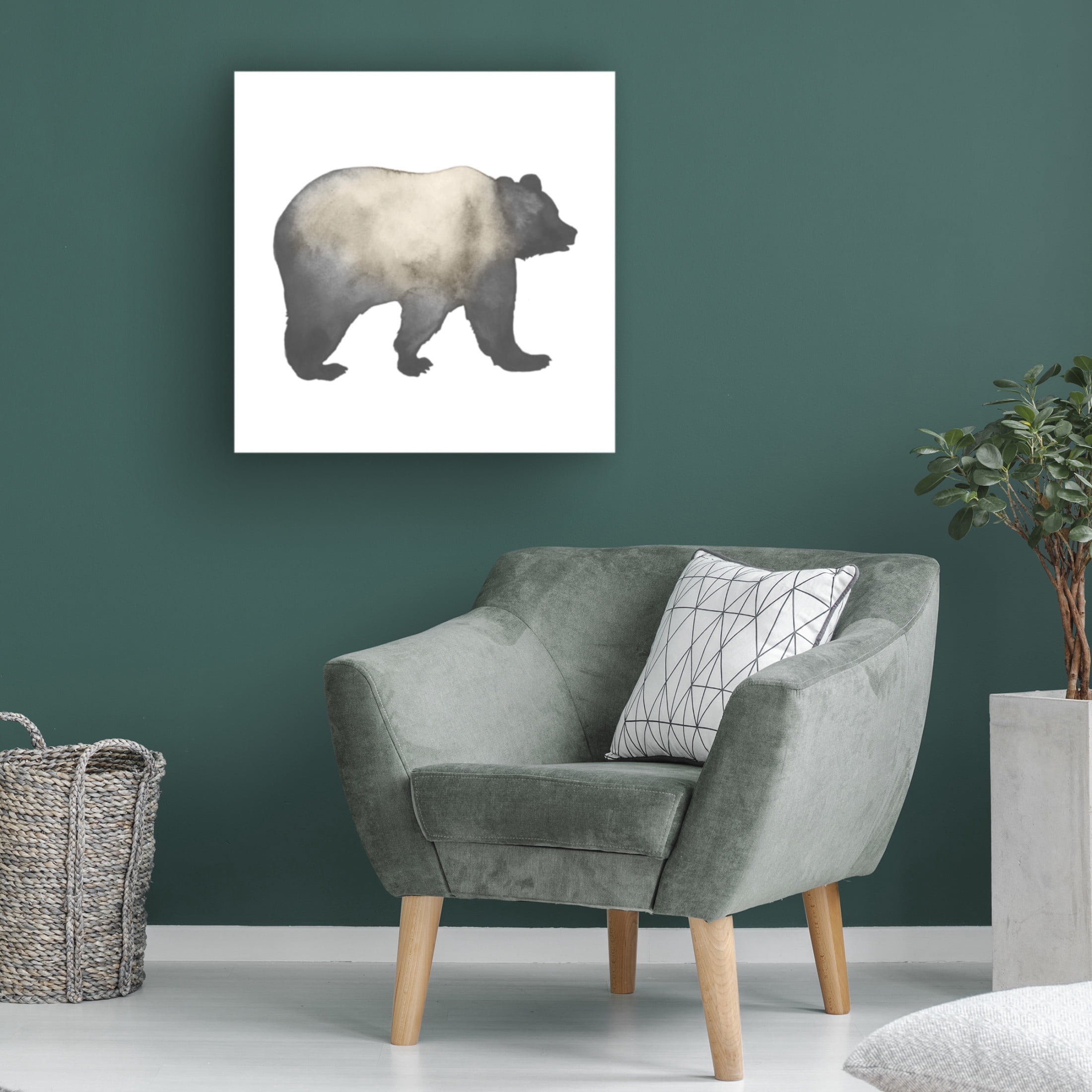 Canvas Wall Art - Grace Popp 'Sepia Animal Silhouette I' Wall Art for Living Room, Bedroom, or Office Décor by Trademark Fine Art - 18 x 18 Inches